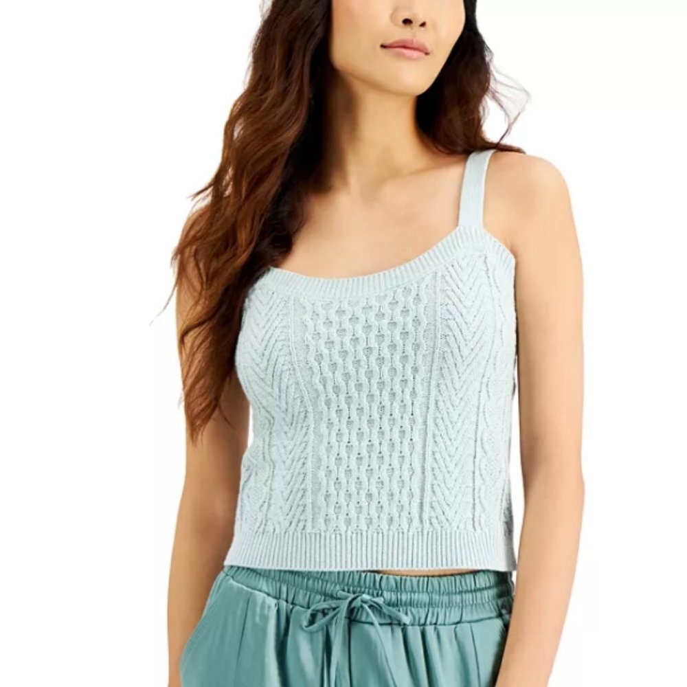 Blue INC International Concepts Cable Knit Sleeveless Cami (NWT)